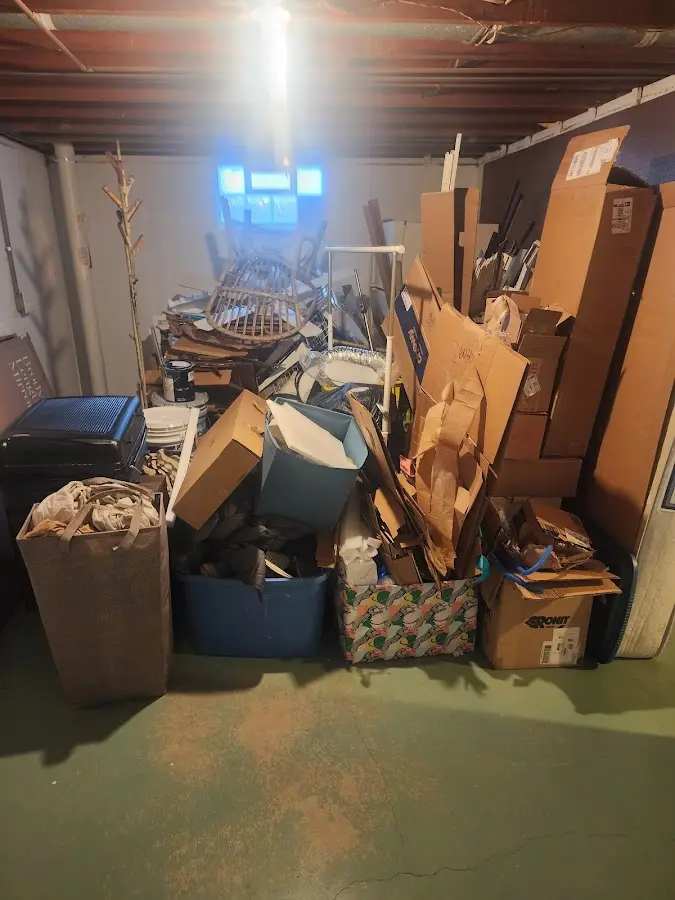 Roll-off dumpster container at job site for Construction Dumpster Rental in Perry Hall